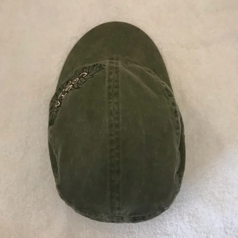 Costa Rica Adjustable Grey Military Style Short Bill Travel Cap